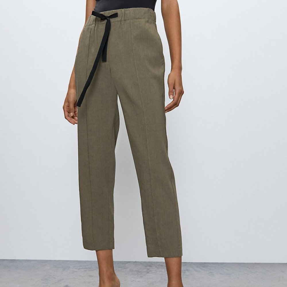 Babaton - "Morel" Day Linen Ankle Crop Pants